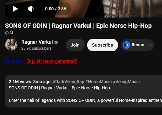 Public YouTube example. AI-generated video with millions views.